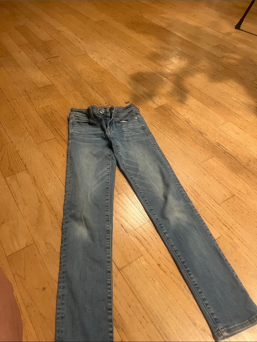 American Eagle Outfitters Light Blue Straight-Leg Jeans